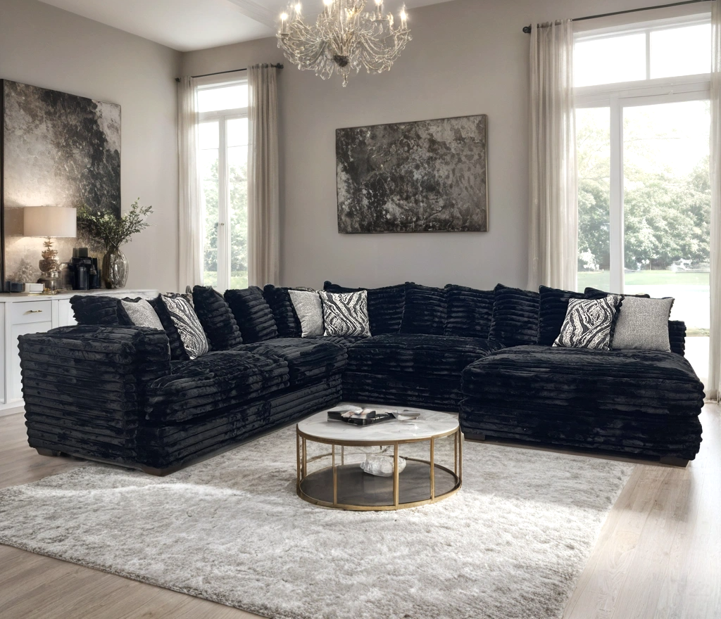 880 Black - Oversized Sectional **NEW ARRIVAL