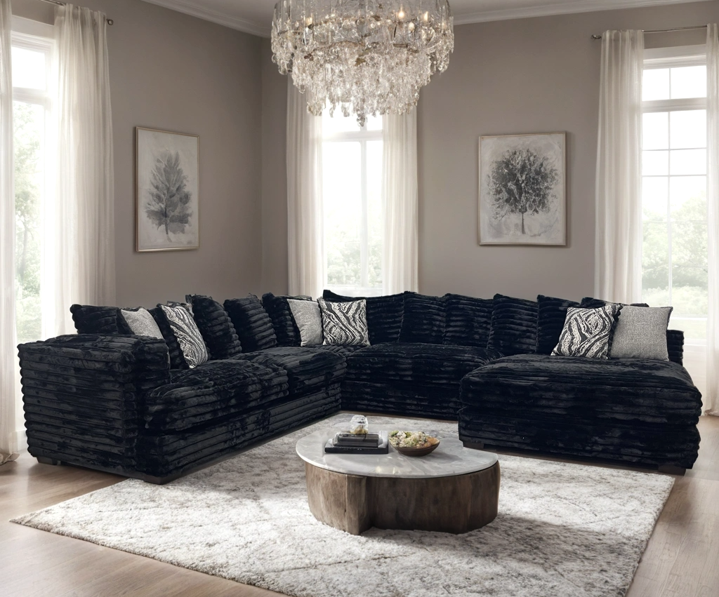 880 Black - Oversized Sectional **NEW ARRIVAL