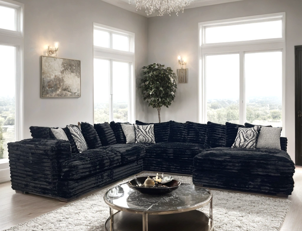 880 Black - Oversized Sectional **NEW ARRIVAL