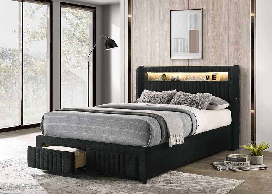 Cupid Black Platform Bed