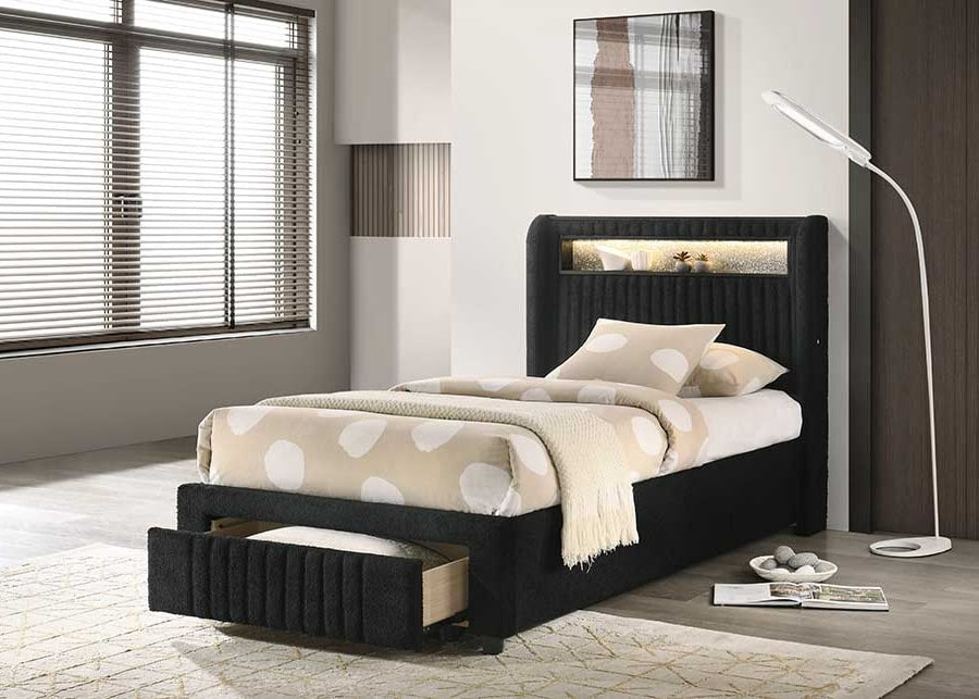 Cupid Black Platform Bed