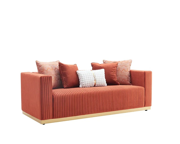 S3168 Alisha (Rust) - Sofa & Loveseat