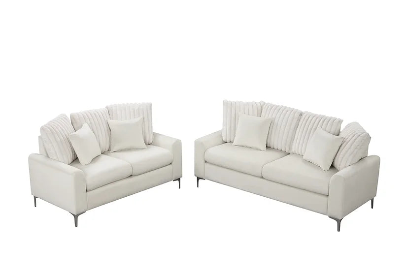 S150 Elina (Beige) Sofa & Loveseat