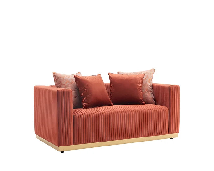 S3168 Alisha (Rust) - Sofa & Loveseat
