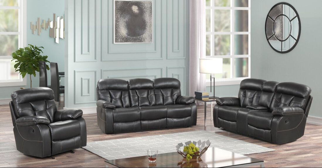 Tiger Black - 3pc Reclining Living Room