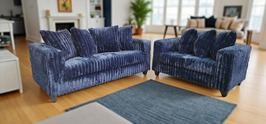 S300 Gia (Blue) Sofa & Loveseat