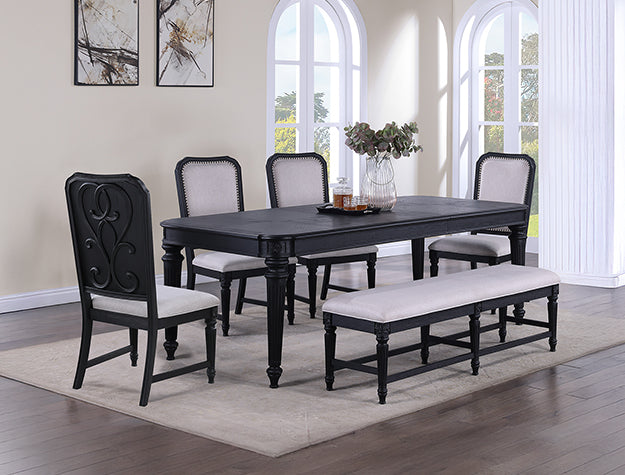 2146-6P KINGSBURY DINING GROUP W/ BENCH