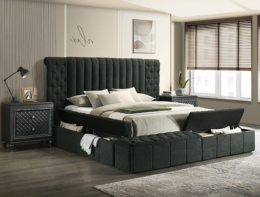 5201CL-ALL DANBURY CHARCOAL BED queen