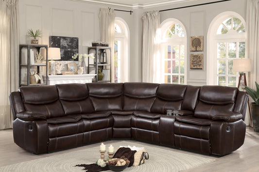 8230BRW*SC 3-Piece Sectional with Right Console