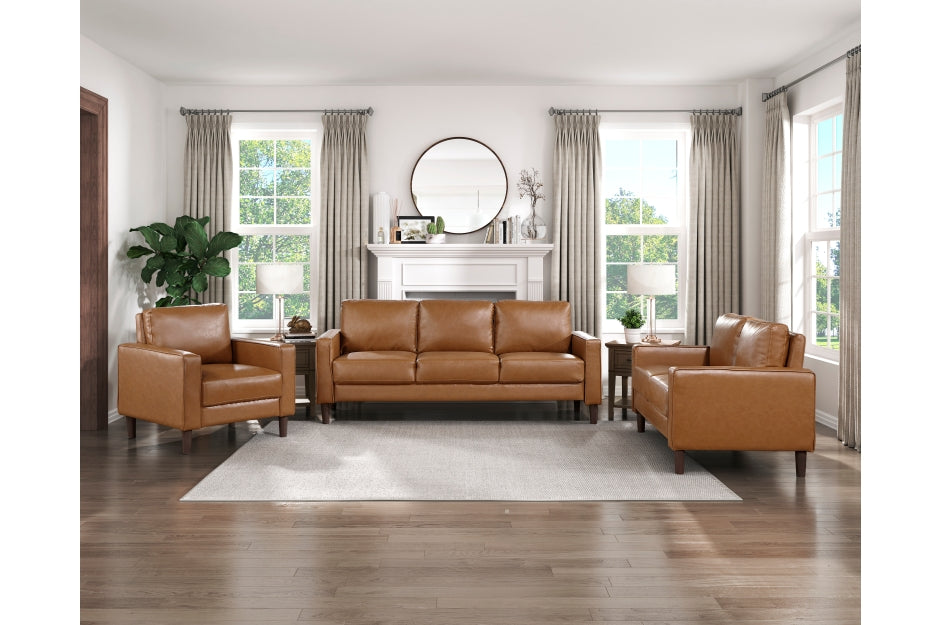 9203BRW Seating-Malcolm Collection Sofa & Loveseat