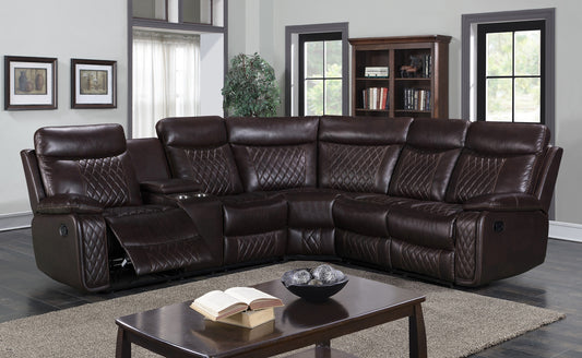 9599BRW*SC 3-PIECE RECLINING SECTIONAL