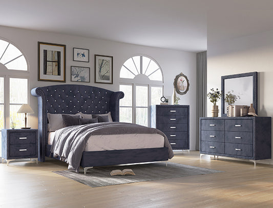 SETB9260 LUCINDA BEDROOM GROUP GRAY- 4Pcs