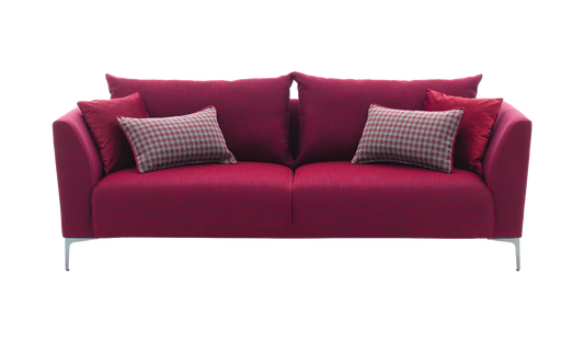 Gravity Exen Burgundy 3-Seater Sofa