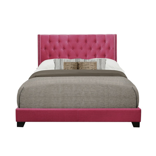 SH215PNK-1  BED W/PINK FABRIC