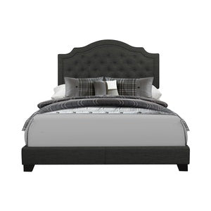 SH255KDGR-1 KING BED W/DARK GREY FABRIC