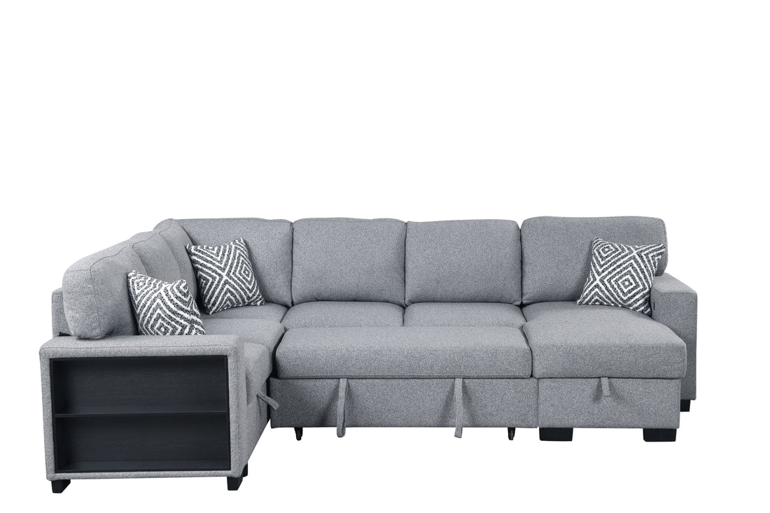 Atlantic Gray Sectional With Pull-Out Bed **NEW ARRIVAL**