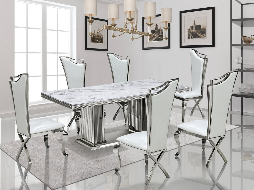 D6061 - Dining Table + 6 Chair Set