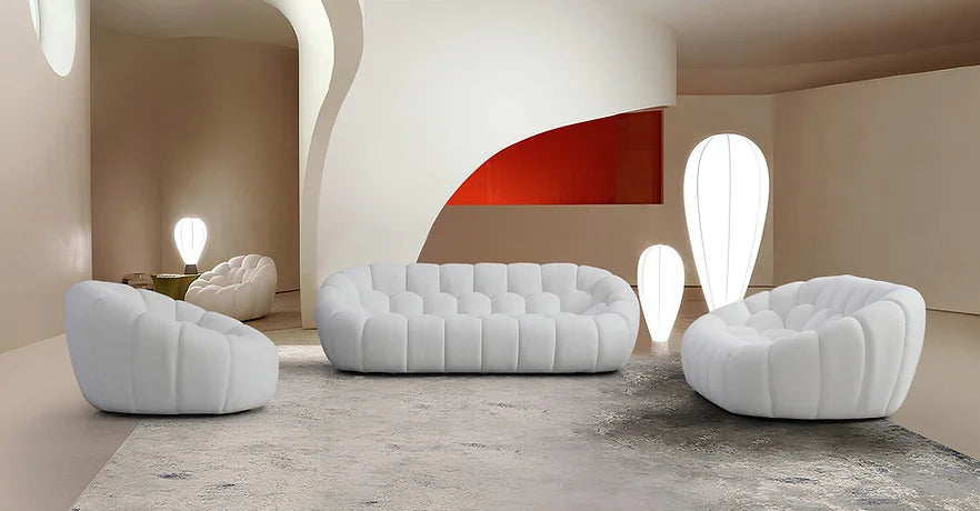 MI-2126 Bubbles Living Room Set (White)