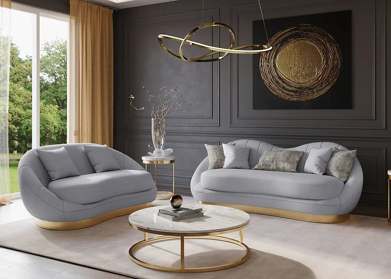 S4046 Olena (Dove Grey)- Sofa & Loveseat