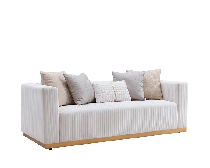 S3168 Alisha (Ivory) - Sofa & Loveseat