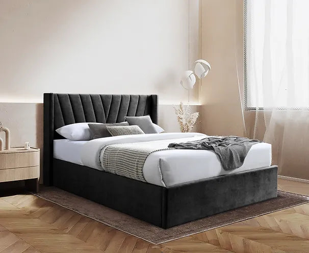 B8830 Ellie (Black w/Storage) Bed Frame