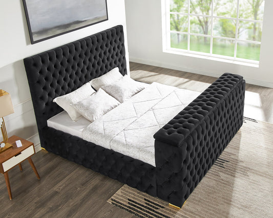 Future Black Platform Bed