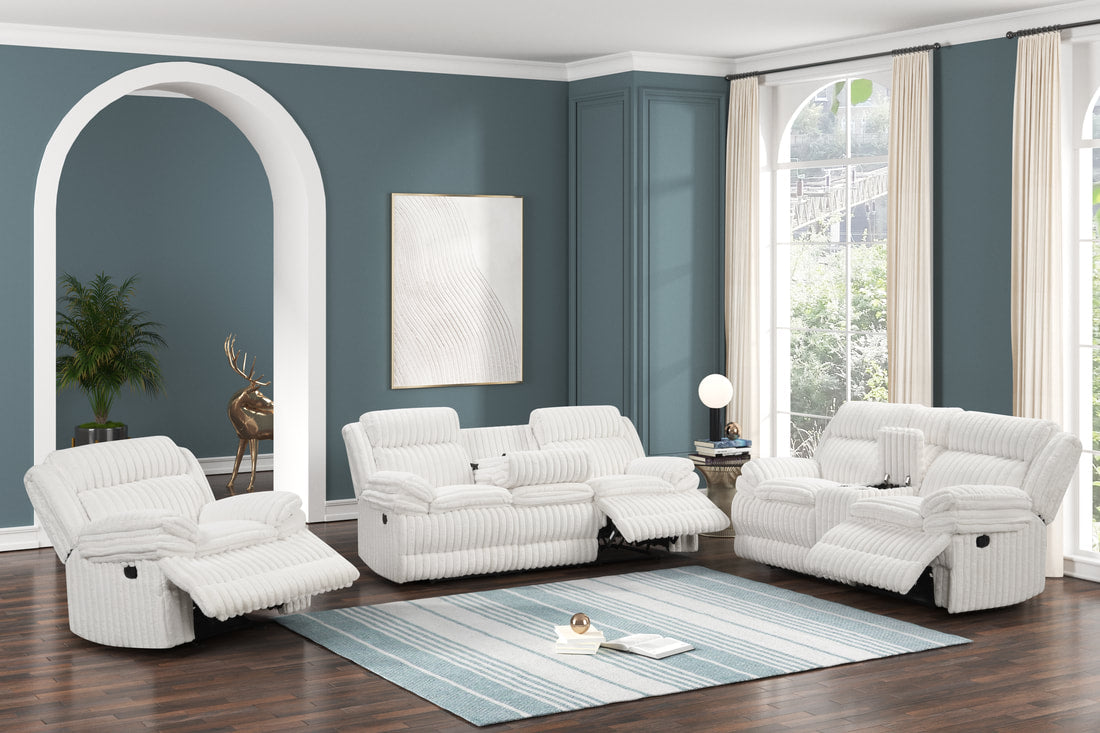 Heaven - White 3pc Reclining