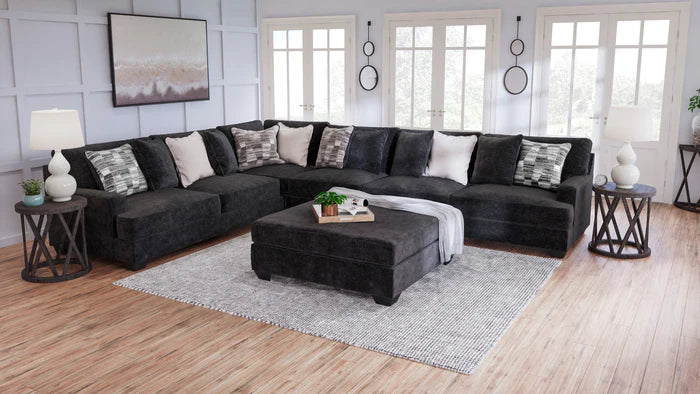 Lavernett Charcoal 4-Piece Sectional