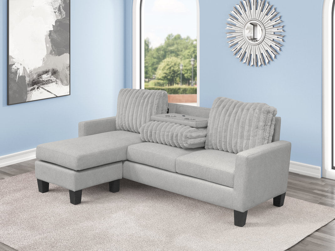 NEYMAR GRAY - REVERSIBLE SECTIONAL