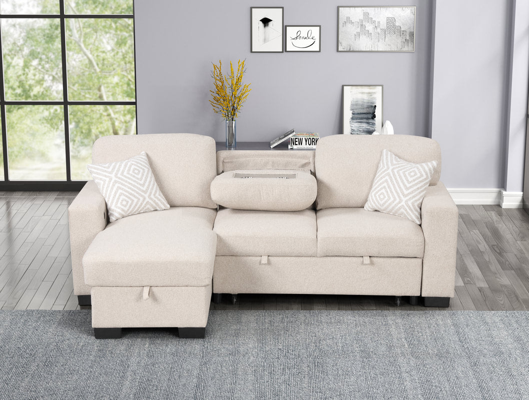 Pacific  Reversible Sectional With Pull-Out Bed