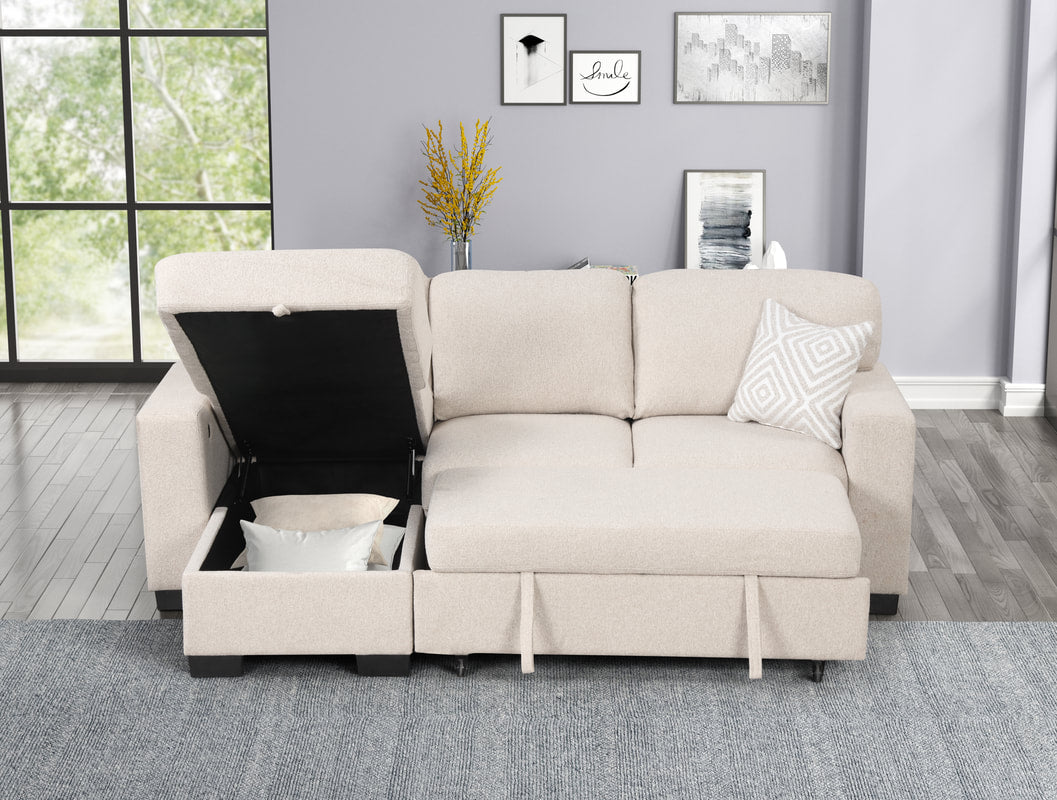 Pacific  Reversible Sectional With Pull-Out Bed