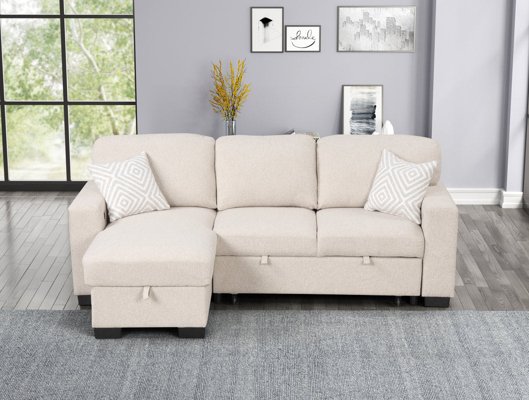 Pacific  Reversible Sectional With Pull-Out Bed