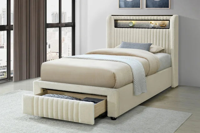 Cupid Beige Platform Bed