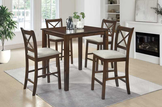 Tahoe - Beige - Pub Table + 4 Chairs