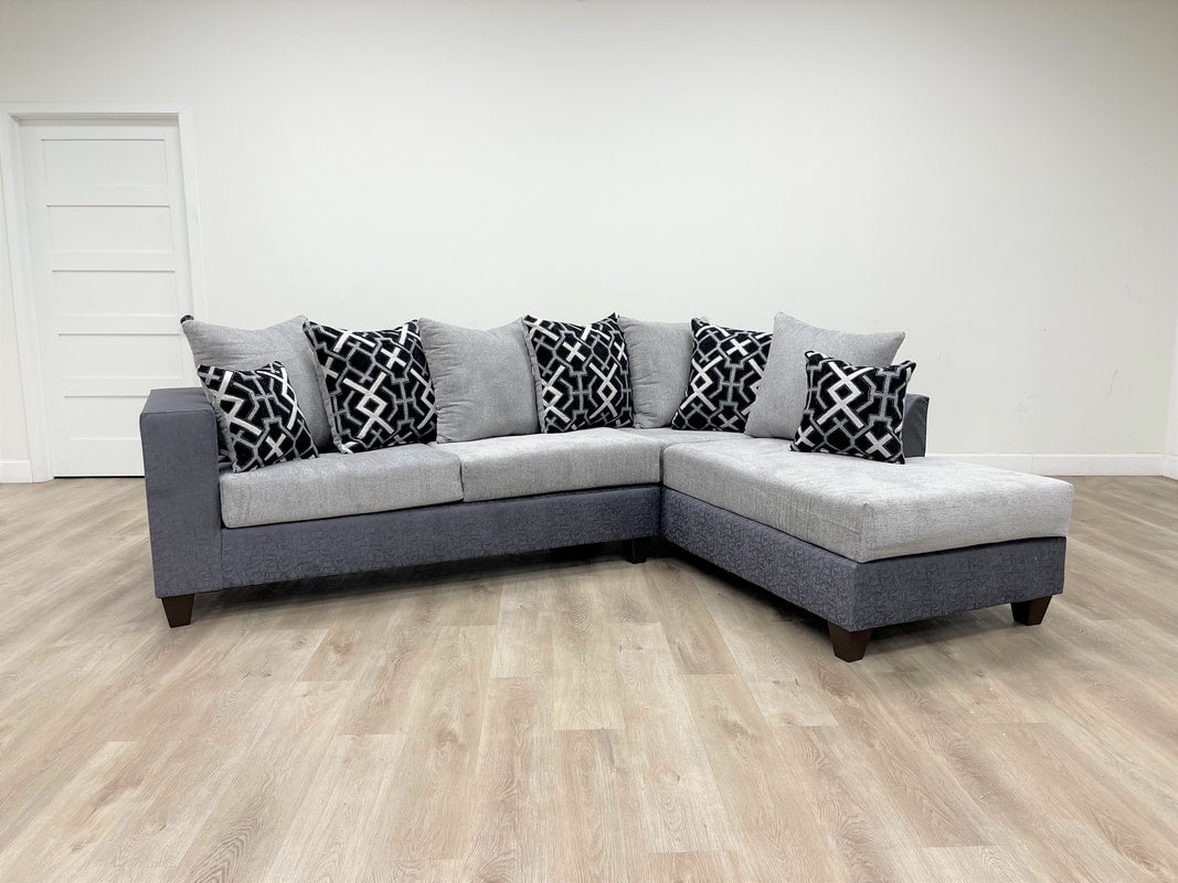 Sectional couch/sofas in Thick Fabric -  110- Sectional - arcoirisfurniture