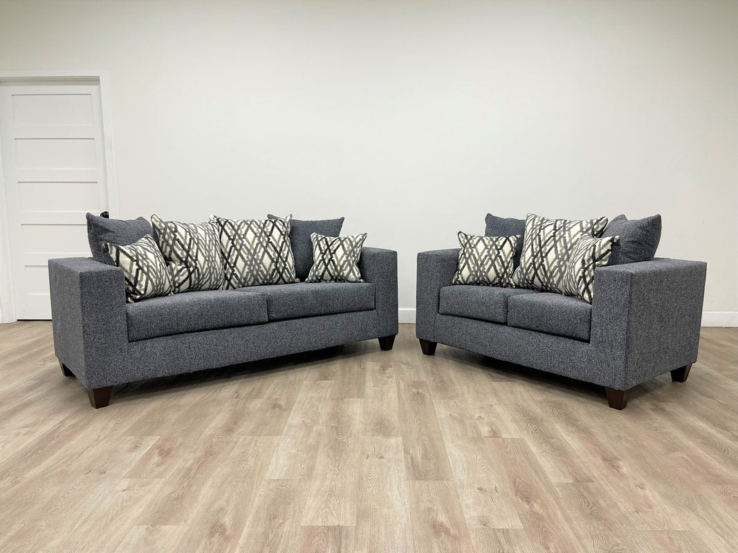 Sturdy wood frame 2Pc Sofa & Loveseat