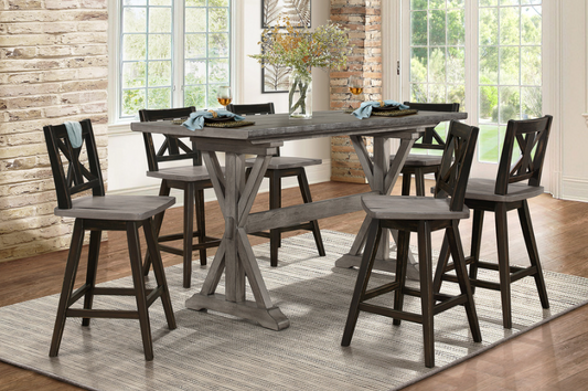 Dining table set with 6 chairs -Amsonia Collection