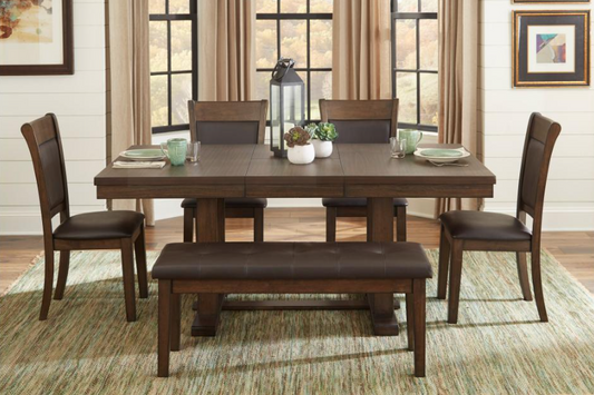 Dining room set with side chairs and bench - Wieland Collection