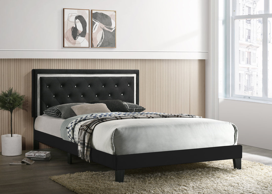 Passion Velvet Platform Bed